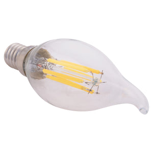 ΛΑΜΠΤΗΡΑΣ HM4047.01 ΣΤΥΛ ΦΛΟΓΑ LED FILAMENT 6W E14 3000K ΔΙΑΦΑΝΟ DIMMABLE - Pakobazaar