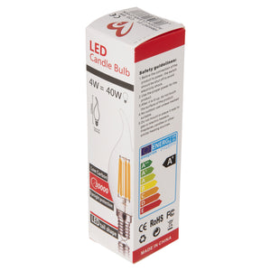 ΛΑΜΠΤΗΡΑΣ HM4047.01 ΣΤΥΛ ΦΛΟΓΑ LED FILAMENT 6W E14 3000K ΔΙΑΦΑΝΟ DIMMABLE - Pakobazaar
