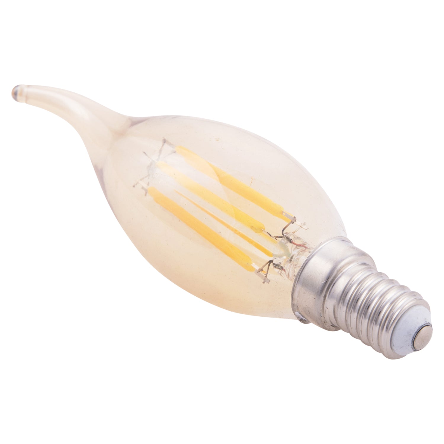 ΛΑΜΠΤΗΡΑΣ HM4047.02 ΣΤΥΛ ΦΛΟΓΑ LED FILAMENT 6W E14 3000K GOLD DIMMABLE - Pakobazaar