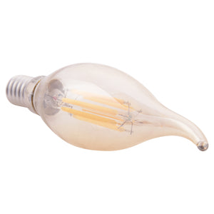 ΛΑΜΠΤΗΡΑΣ HM4047.02 ΣΤΥΛ ΦΛΟΓΑ LED FILAMENT 6W E14 3000K GOLD DIMMABLE - Pakobazaar