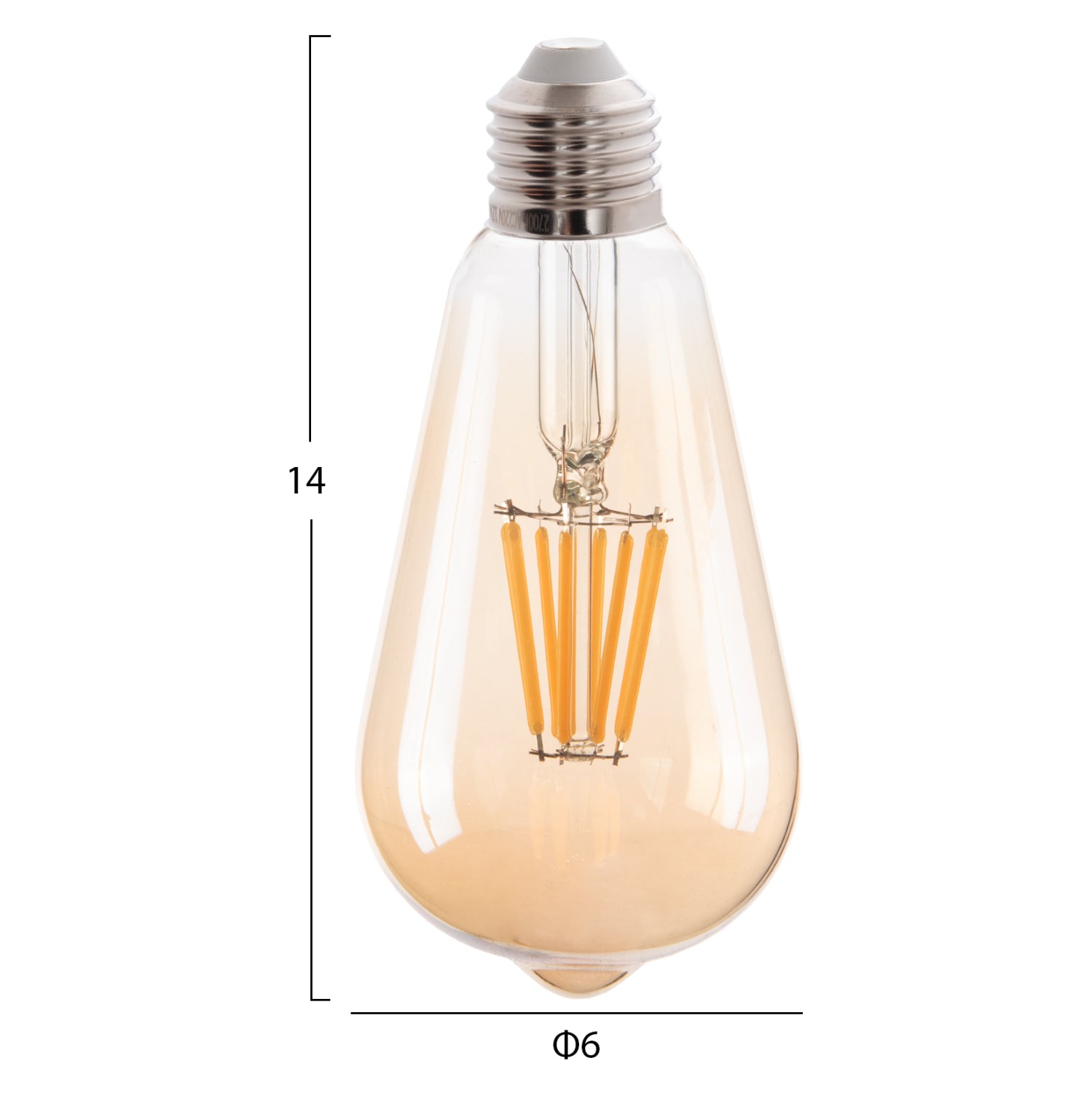 ΛΑΜΠΤΗΡΑΣ HM4188.02 LED FILAMENT 8W E27 DIMMABLE 3000K GOLD - Pakobazaar