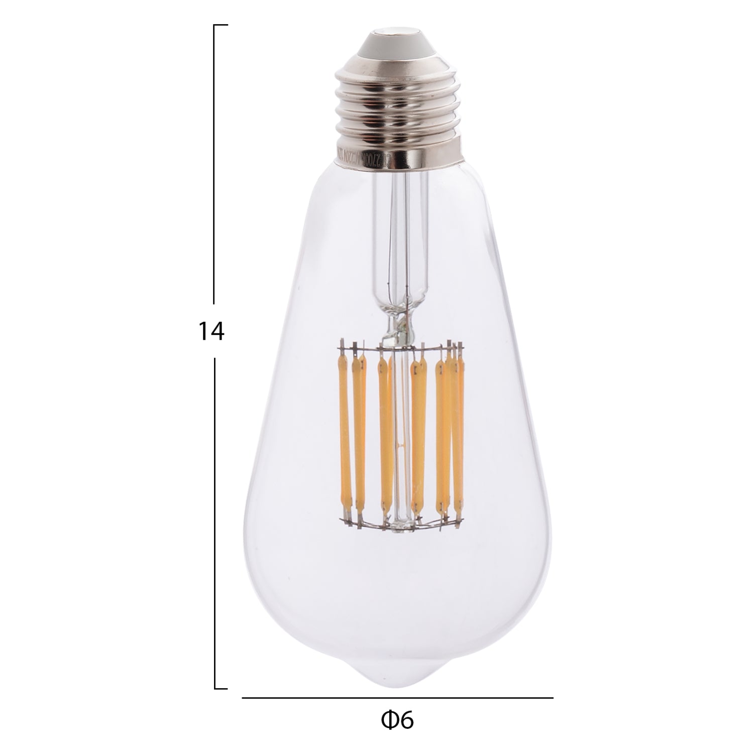ΛΑΜΠΤΗΡΑΣ HM4189.01 LED FILAMENT 12W E27 2700K ΔΙΑΦΑΝΟΣ - Pakobazaar