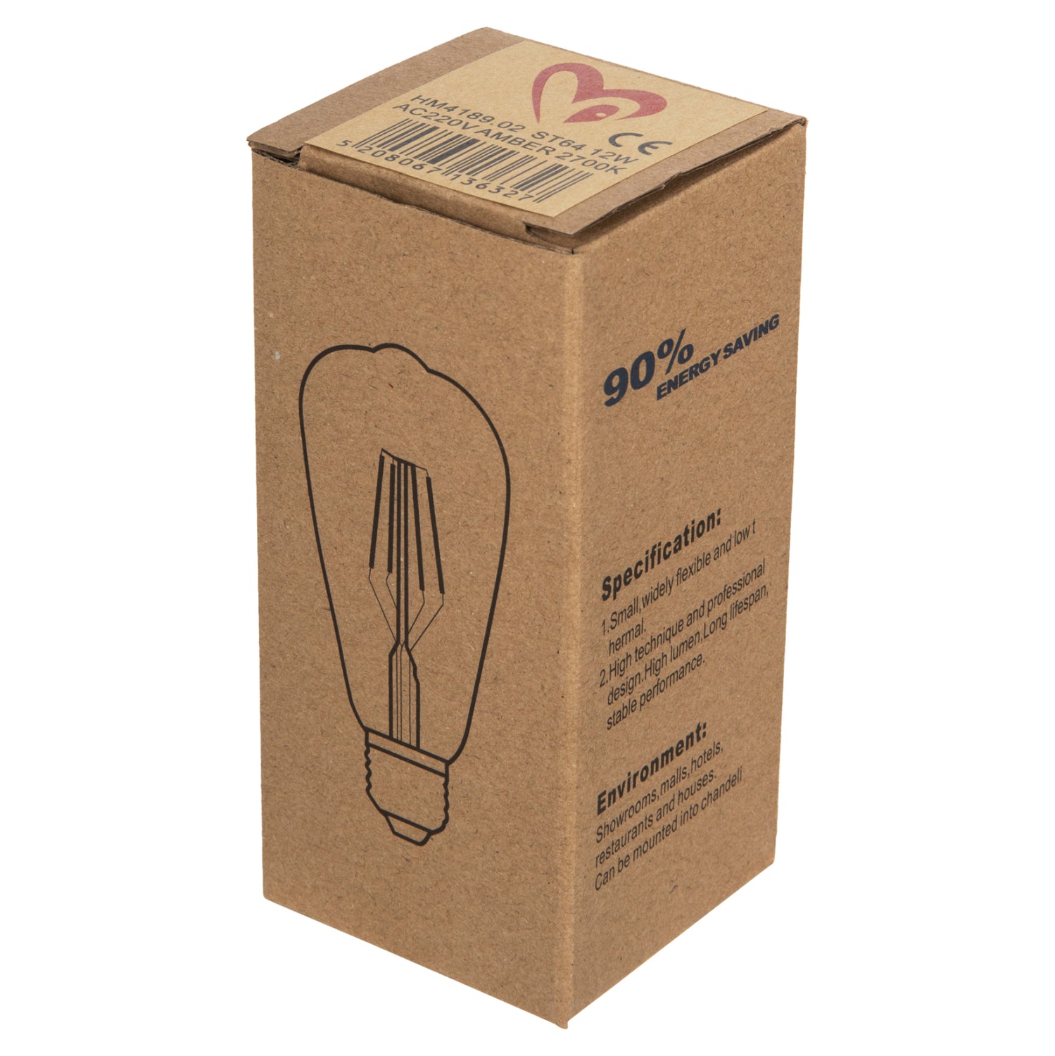 ΛΑΜΠΤΗΡΑΣ HM4189.02 LED FILAMENT 12W E27 2700K GOLD - Pakobazaar