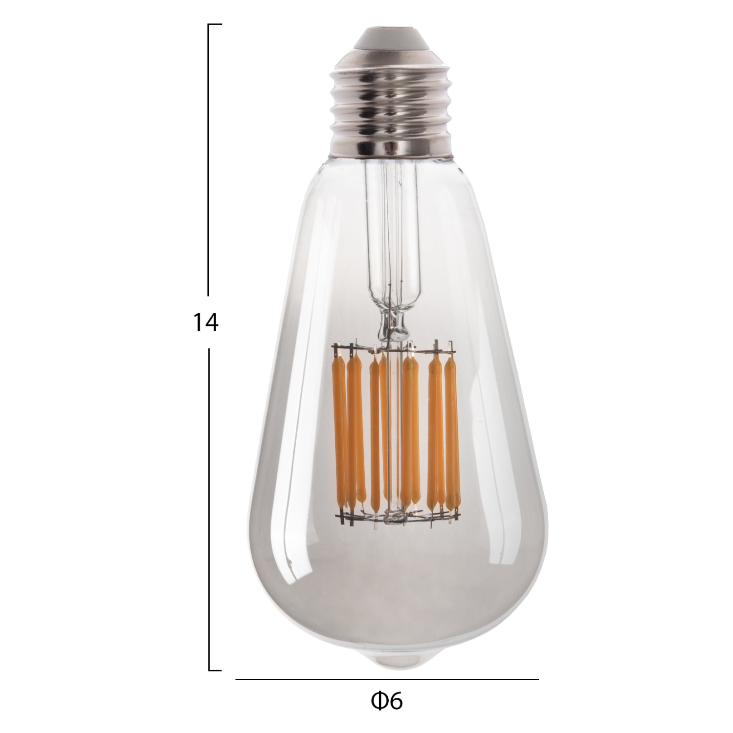 ΛΑΜΠΤΗΡΑΣ HM4189.03 LED FILAMENT 12W E27 2700K SMOKE - Pakobazaar