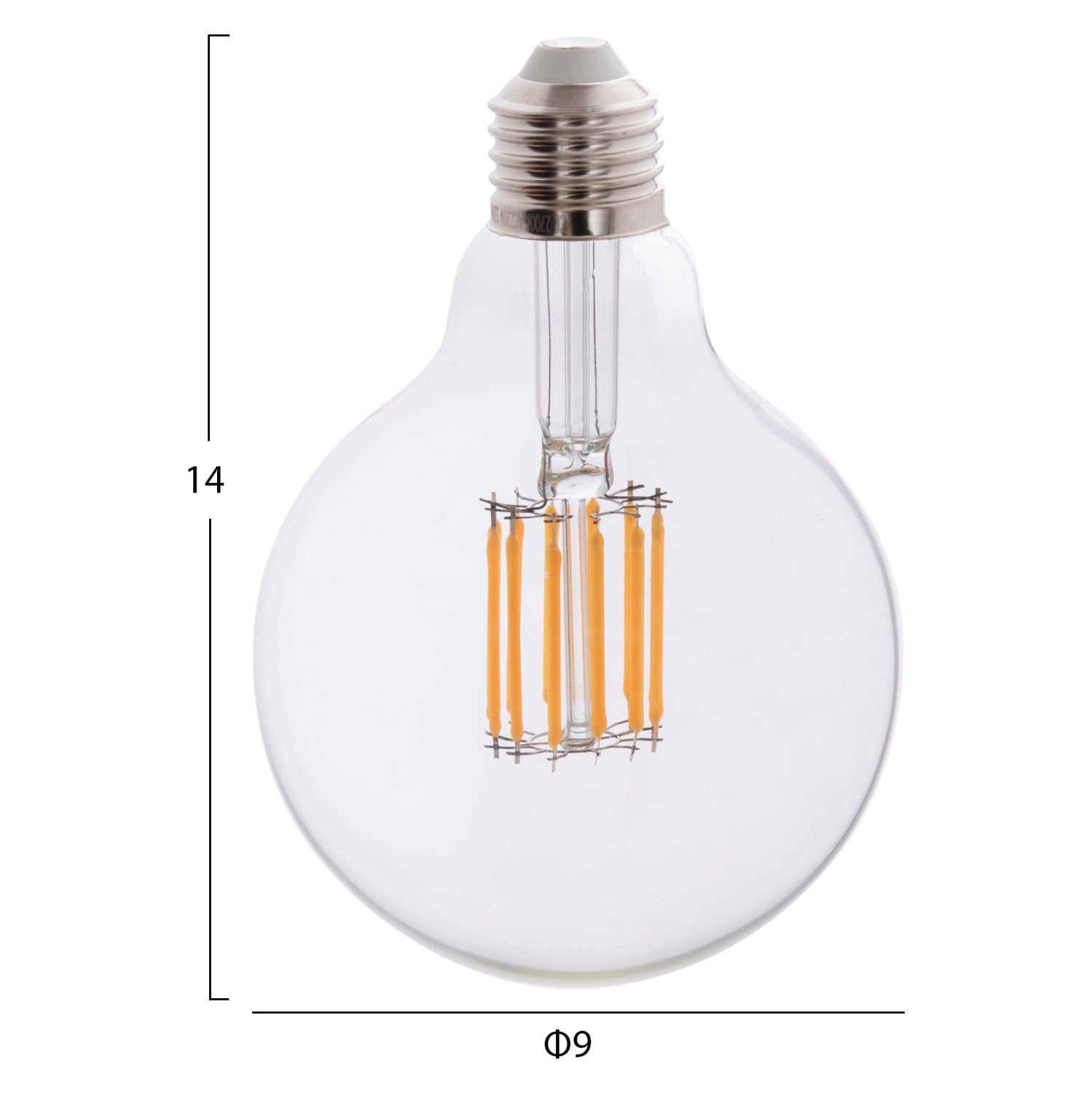 ΛΑΜΠΤΗΡΑΣ GLOBO LED FILAMENT 12W E27 3000K ΔΙΑΦΑΝΟΣ HM4049.01 - Pakobazaar
