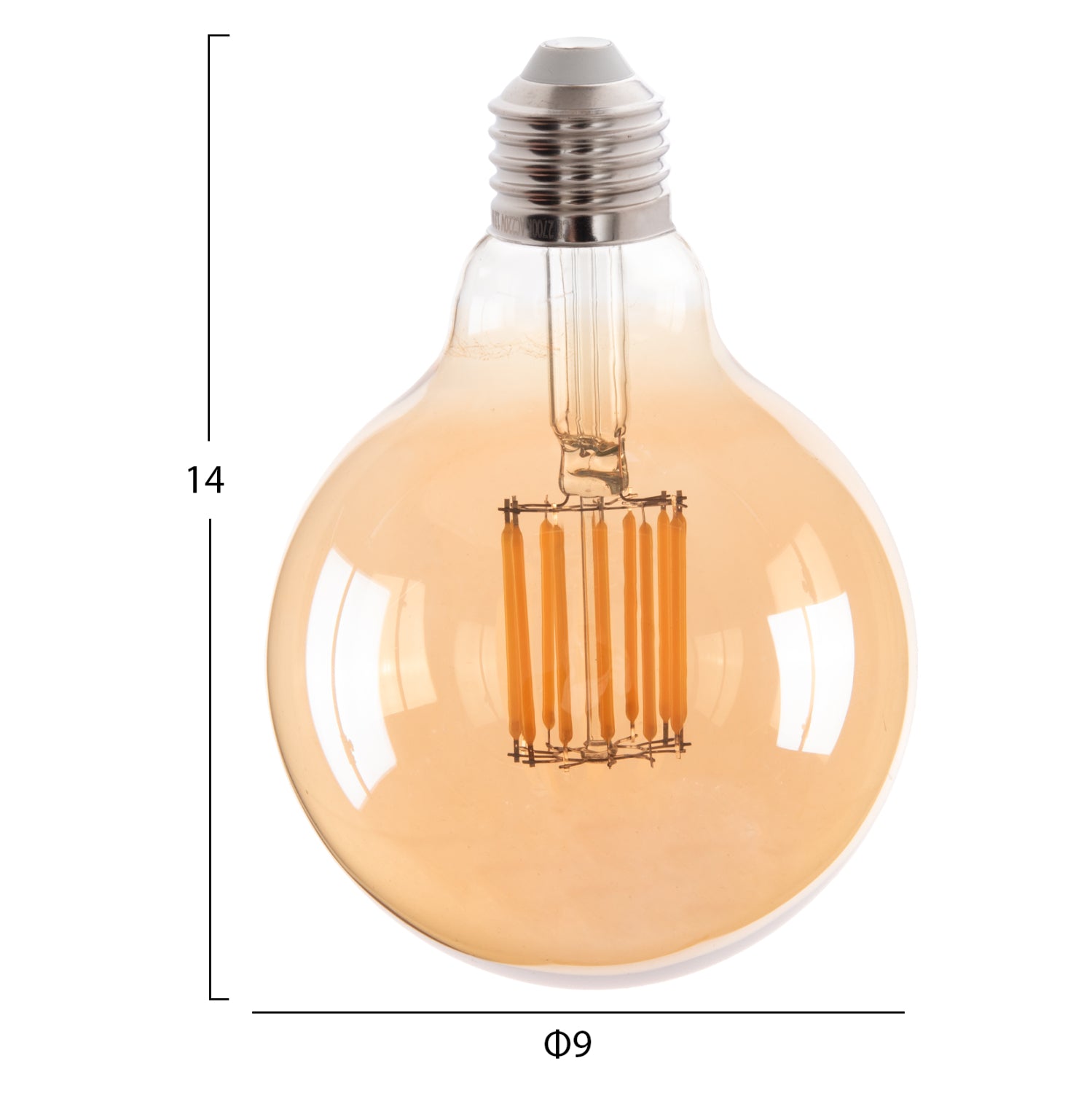 ΛΑΜΠΤΗΡΑΣ GLOBO LED FILAMENT 12W E27 3000K ΧΡΥΣΟ HM4049.02 - Pakobazaar