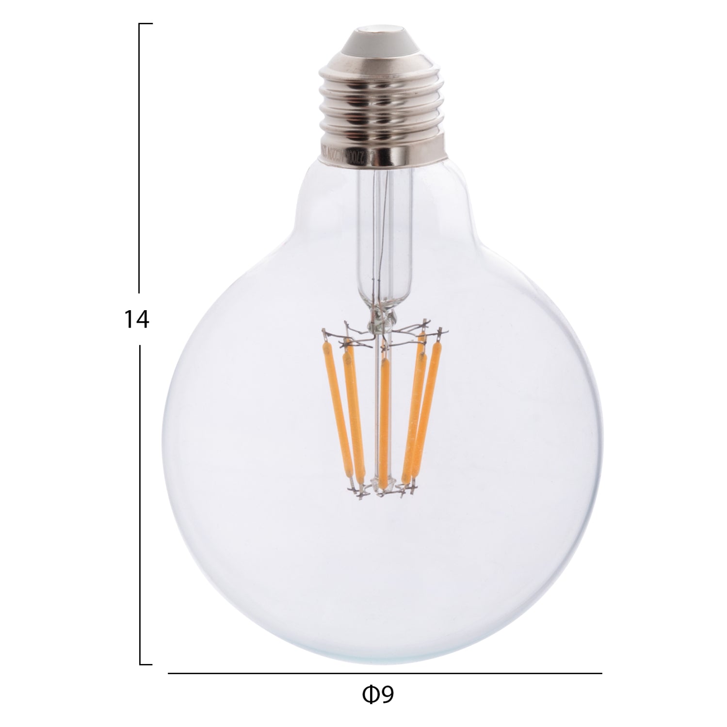 ΛΑΜΠΤΗΡΑΣ GLOBO LED FILAMENT 8W E27 3000K ΔΙΑΦΑΝΟΣ DIMMABLE HM4050.01 - Pakobazaar