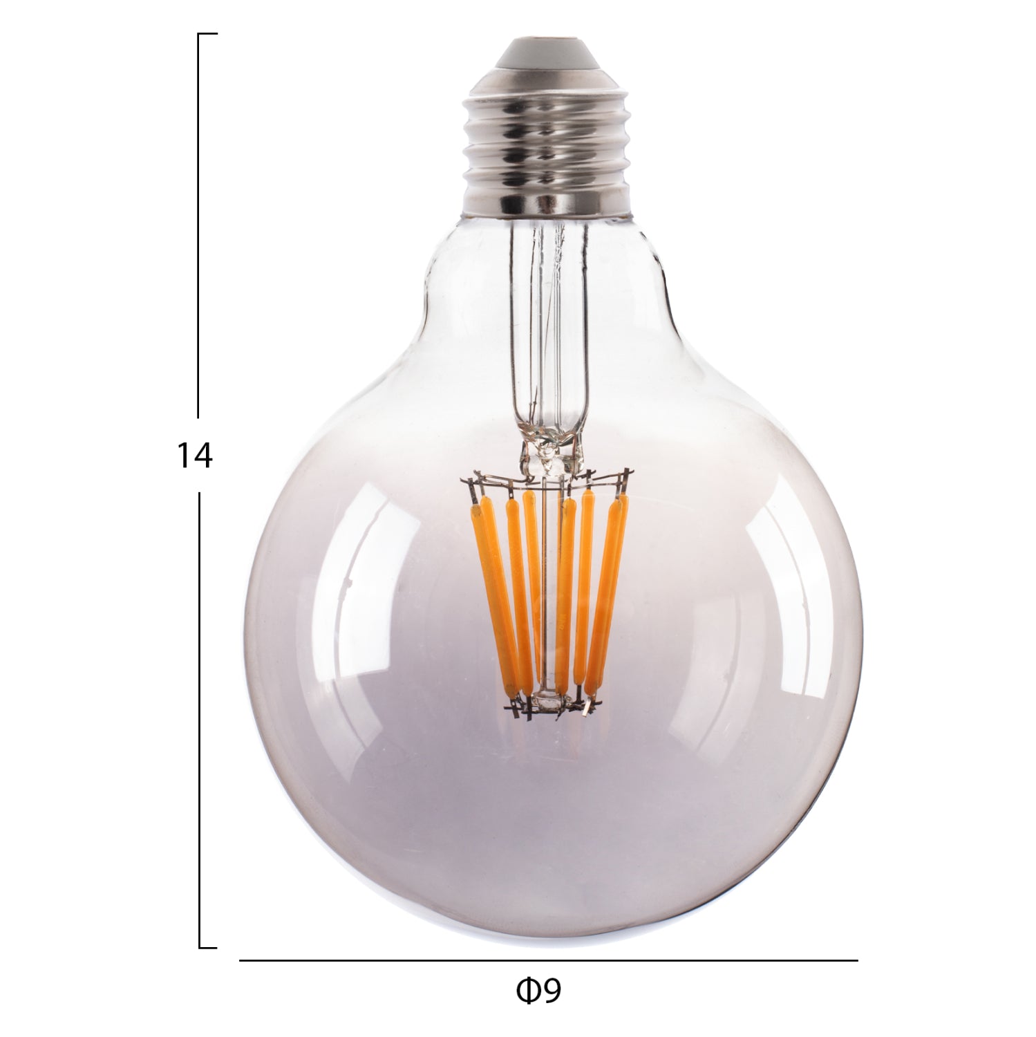 ΛΑΜΠΤΗΡΑΣ GLOBO LED FILAMENT 8W E27 3000K ΦΙΜΕ DIMMABLE HM4050.03 - Pakobazaar