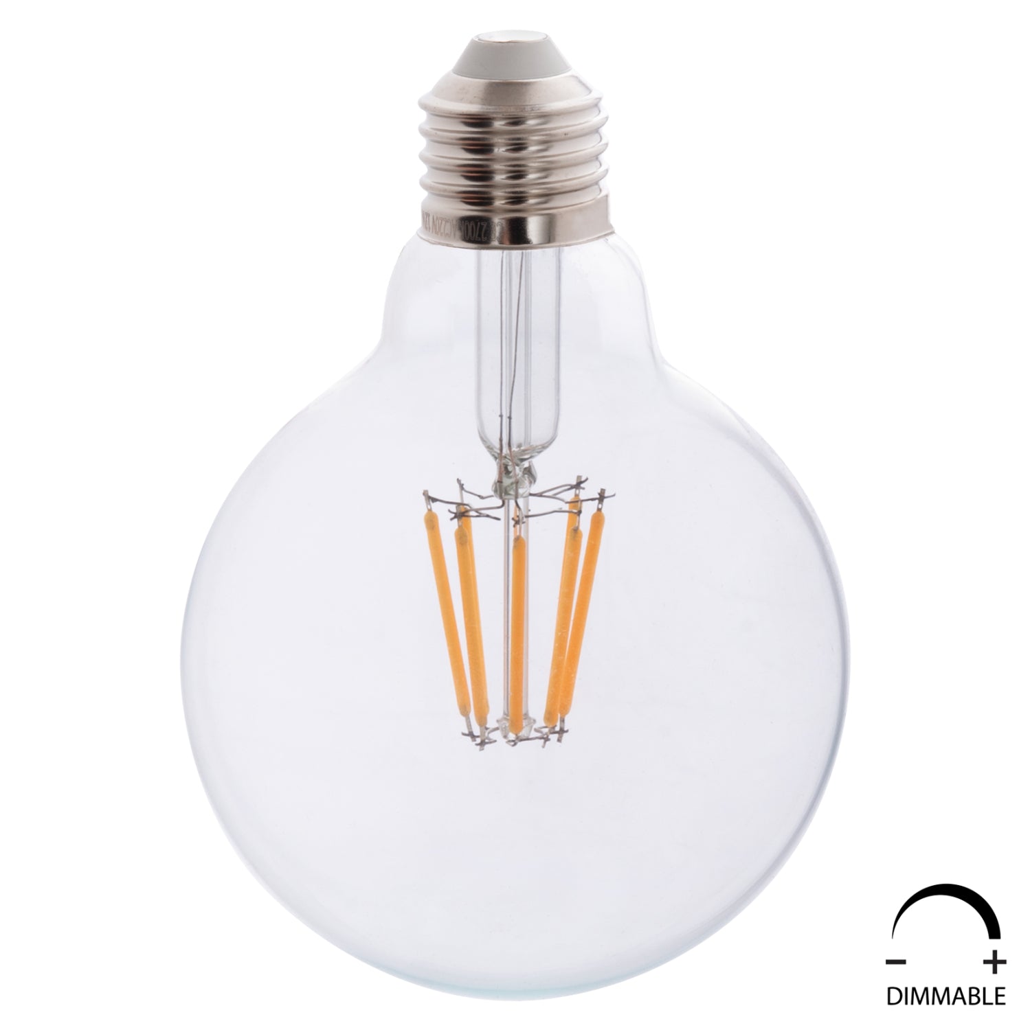 ΛΑΜΠΤΗΡΑΣ GLOBO LED FILAMENT 8W E27 3000K ΔΙΑΦΑΝΟΣ DIMMABLE HM4050.01 - Pakobazaar