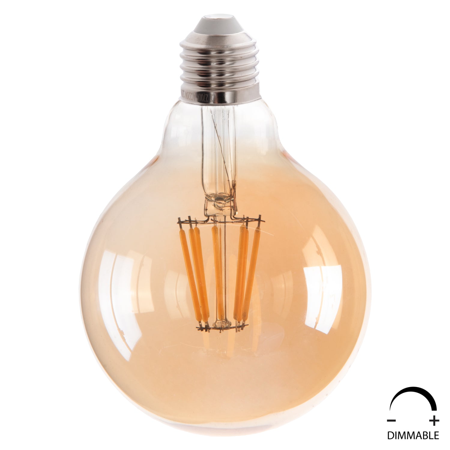 ΛΑΜΠΤΗΡΑΣ GLOBO LED FILAMENT 8W E27 2700K ΧΡΥΣΟ DIMMABLE HM4050.02 - Pakobazaar