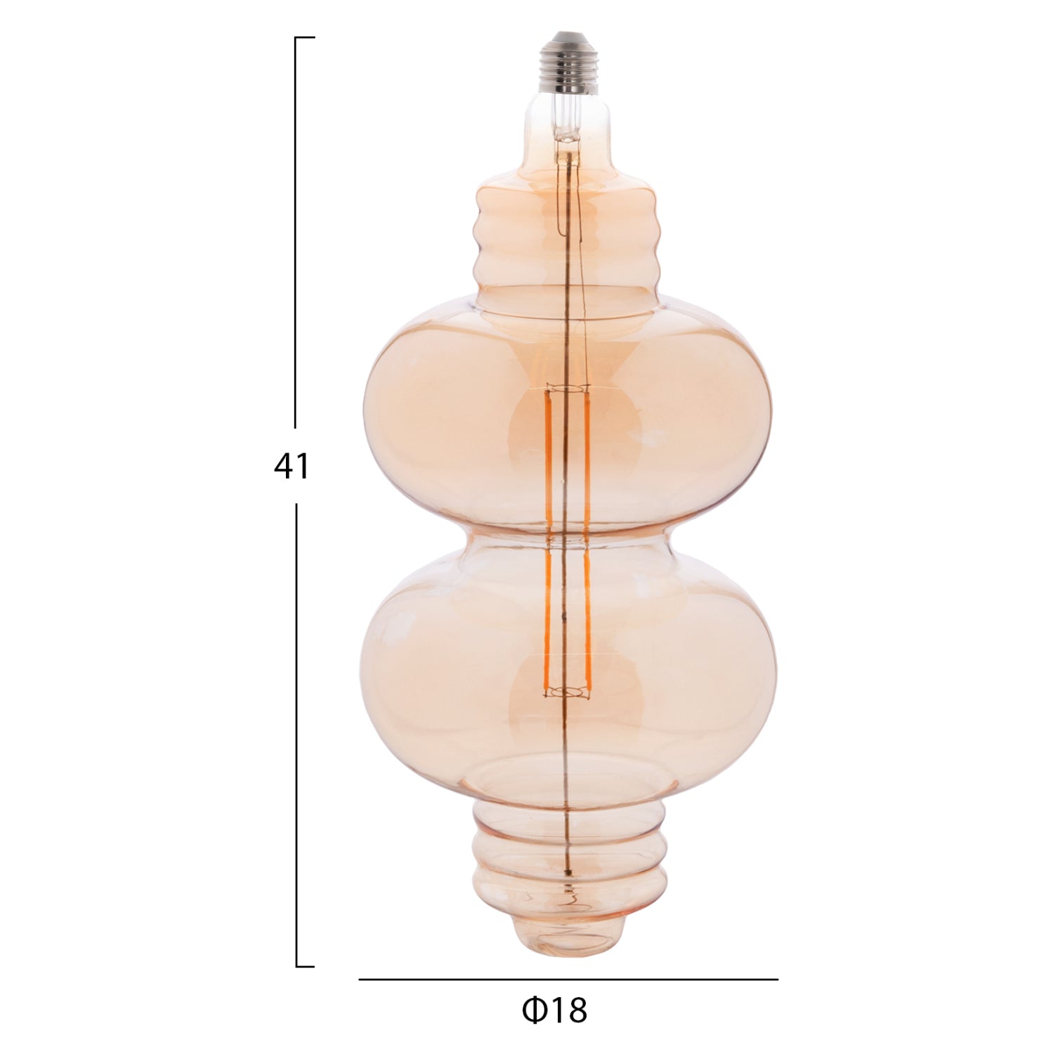 ΛΑΜΠΤΗΡΑΣ LED FILAMENT 8W E27 3000K GOLD COLOR DIMMABLE HM4053.02 - Pakobazaar