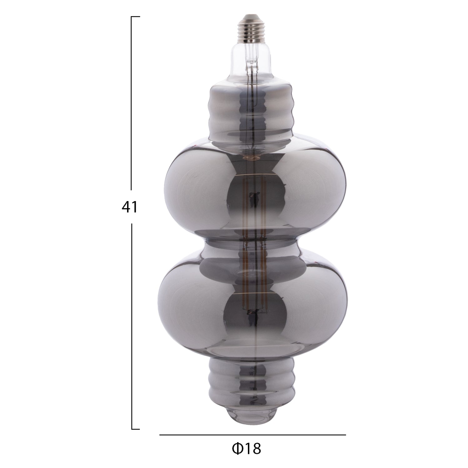 ΛΑΜΠΤΗΡΑΣ LED FILAMENT 8W E27 3000K SMOKE COLOR DIMMABLE  HM4053.03 - Pakobazaar