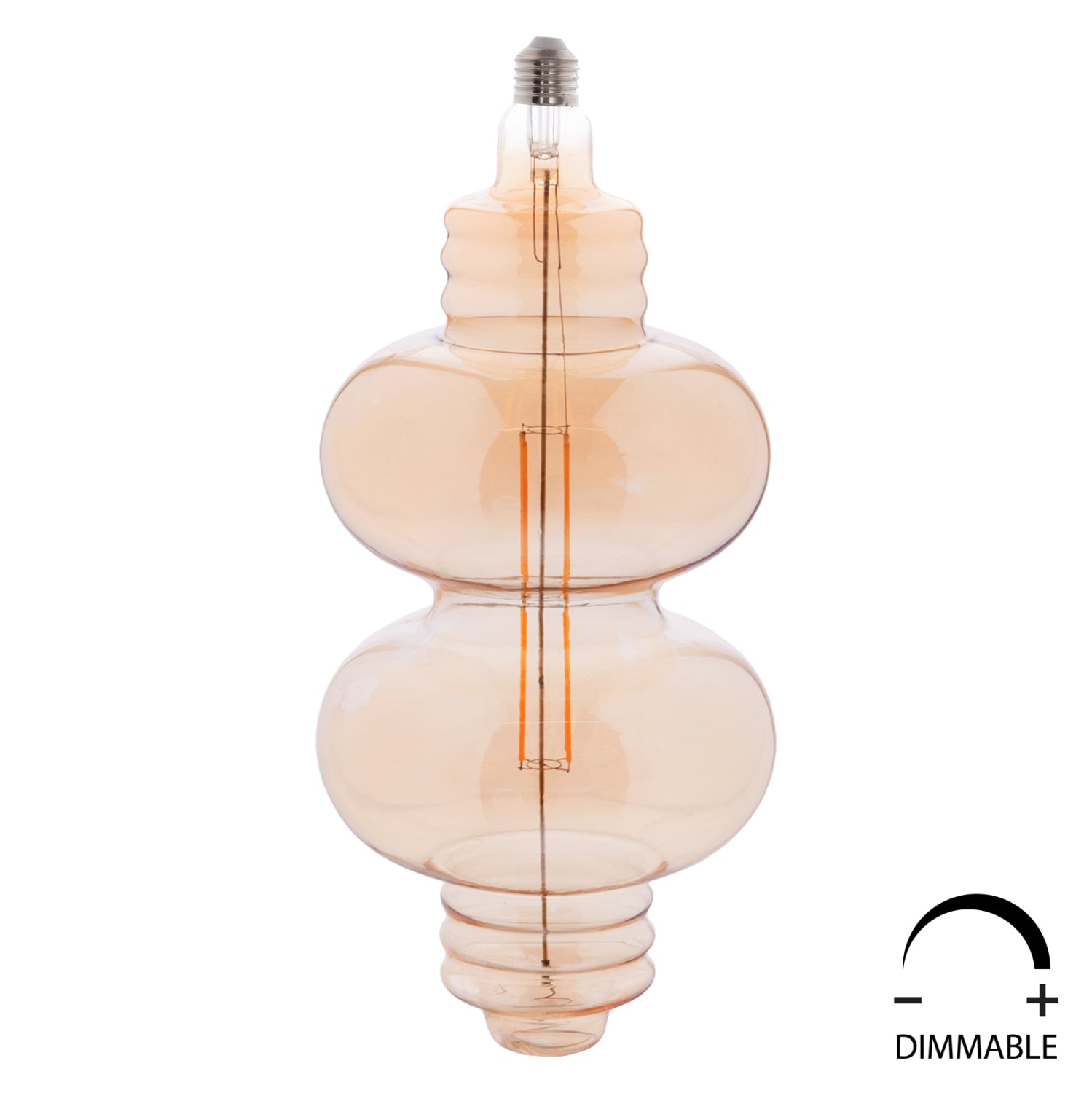 ΛΑΜΠΤΗΡΑΣ LED FILAMENT 8W E27 3000K GOLD COLOR DIMMABLE HM4053.02 - Pakobazaar