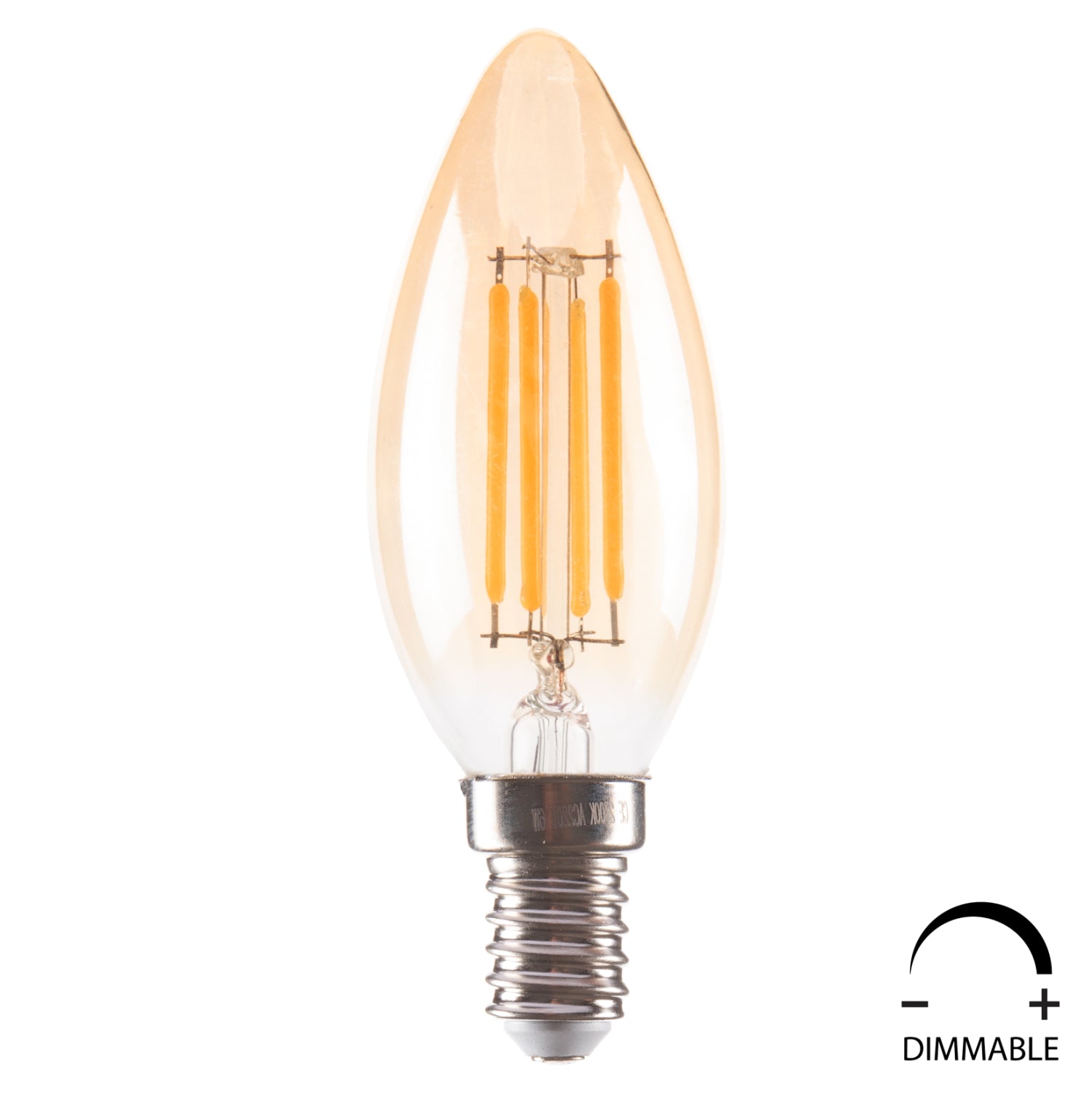 ΛΑΜΠΤΗΡΑΣ LED FILAMENT 4W E14 3000K ΧΡΥΣΟ DIMMABLE HM4048.02 - Pakobazaar