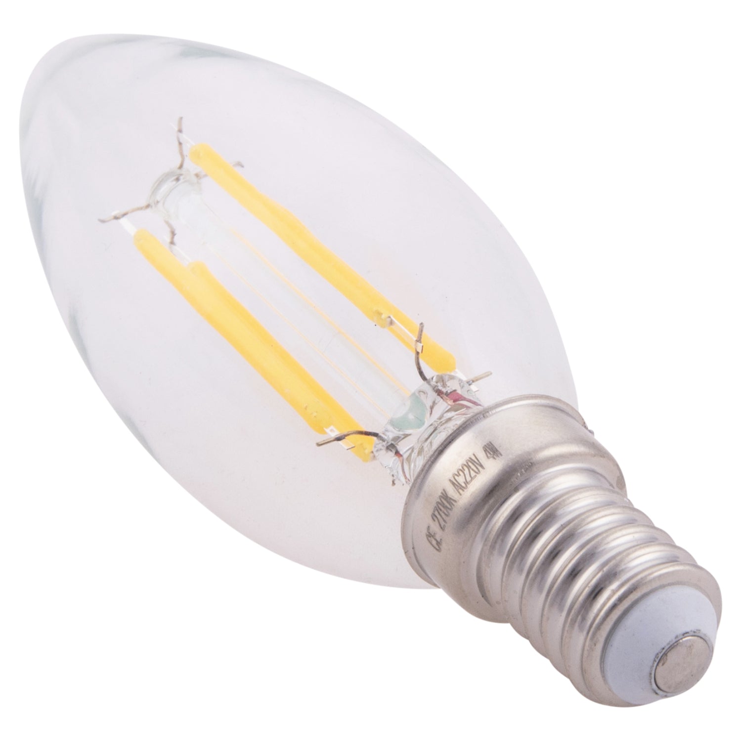 ΛΑΜΠΤΗΡΑΣ LED FILAMENT 4W E14 3000K ΔΙΑΦΑΝΟΣ DIMMABLE HM4048.01 - Pakobazaar