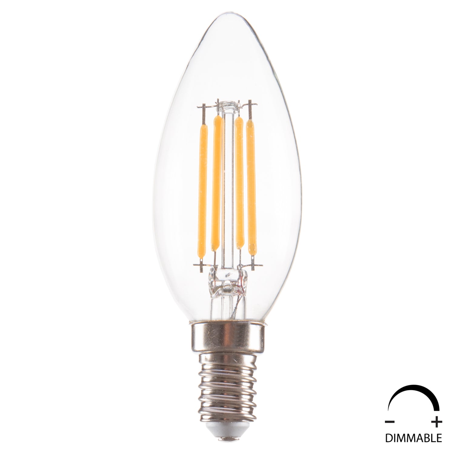 ΛΑΜΠΤΗΡΑΣ LED FILAMENT 4W E14 3000K ΔΙΑΦΑΝΟΣ DIMMABLE HM4048.01 - Pakobazaar