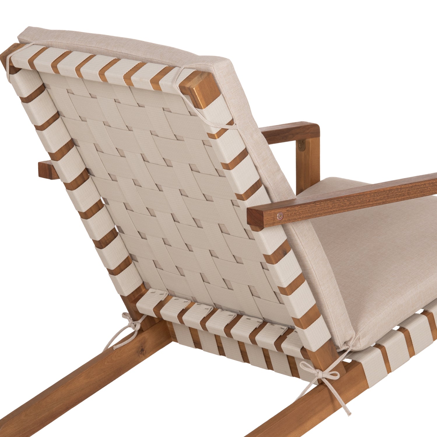 LOUNGE ΣΕΤ ΕΞ.ΧΩΡΟΥ 3ΤΜΧ DAME HM10982 ΞΥΛΟ ΑΚΑΚΙΑΣ--ΣΧΟΙΝΙ STRAP & ΜΑΞΙΛΑΡΙΑ ΣΕ ΜΠΕΖ