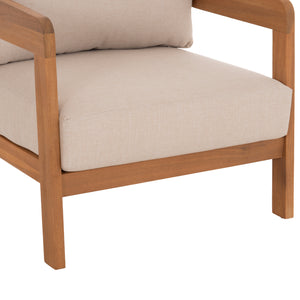 LOUNGE ΣΕΤ SOLARA HM10892 ΤΡΑΠΕΖΑΚΙ & 2 ΠΟΛΥΘΡΟΝΕΣ--ΞΥΛΟ ΑΚΑΚΙΑΣ--ΕΚΡΟΥ ΜΑΞΙΛΑΡΙΑ - Pakobazaar