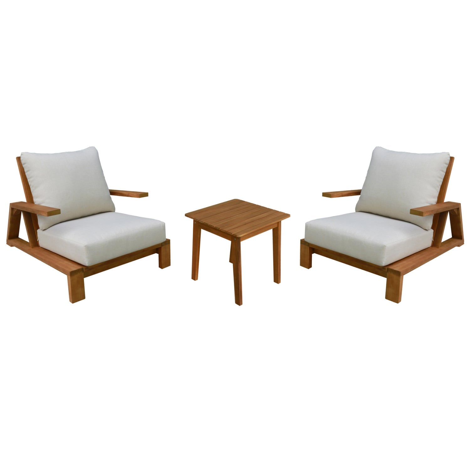 LOUNGE ΣΕΤ MIREX HM10893 ΤΡΑΠΕΖΑΚΙ & 2 ΠΟΛΥΘΡΟΝΕΣ--ΞΥΛΟ ΑΚΑΚΙΑΣ--ΕΚΡΟΥ ΜΑΞΙΛΑΡΙΑ