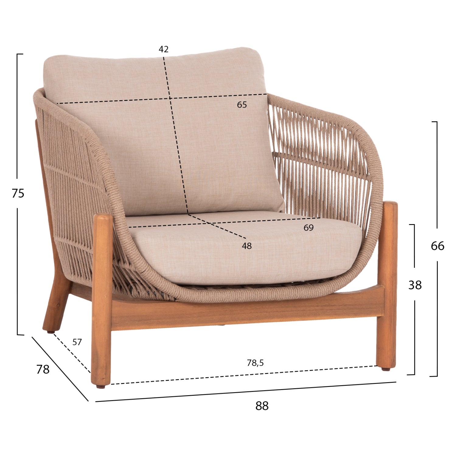 LOUNGE ΣΕΤ SANJI HM21214 ΤΡΑΠΕΖΙ & 2 ΠΟΛΥΘΡΟΝΕΣ--ΞΥΛΟ ΑΚΑΚΙΑΣ-ΑΛΟΥΜΙΝΙΟ-ΣΧΟΙΝΙ - Pakobazaar