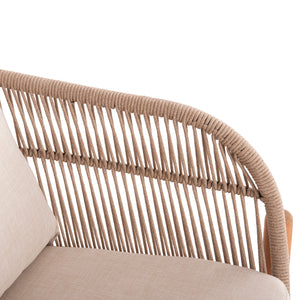 LOUNGE ΣΕΤ SANJI HM21214 ΤΡΑΠΕΖΙ & 2 ΠΟΛΥΘΡΟΝΕΣ--ΞΥΛΟ ΑΚΑΚΙΑΣ-ΑΛΟΥΜΙΝΙΟ-ΣΧΟΙΝΙ - Pakobazaar