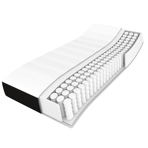 Στρώμα με Pocket Springs Μεσαίας Σκληρότητας Μαύρο 140x200x20 εκ. Υφασμάτινο - Pakobazaar