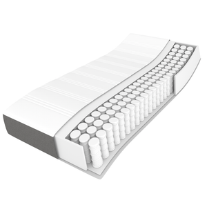 Κρεβάτι Boxspring με Στρώμα Σκούρο Γκρι 120x200 εκ. Υφασμάτινο - Pakobazaar