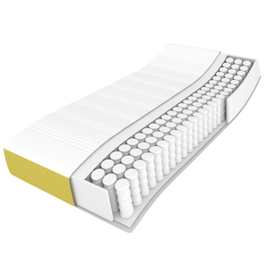 Κρεβάτι Boxspring με Στρώμα Πράσινο 140x190 εκ. Υφασμάτινο