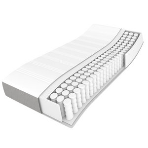 Κρεβάτι Boxspring με Στρώμα Ανοιχτό Γκρι 100x200 εκ. Υφασμάτινο - Pakobazaar