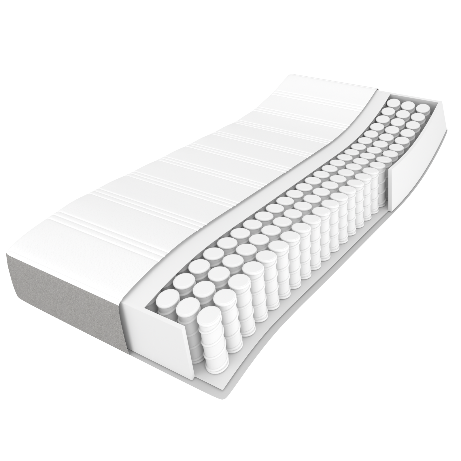 Στρώμα με Pocket Springs Μεσαίας Σκληρότητας Αν. Γκρι 137x190x20 εκ. Πλήρες Ύφασμα