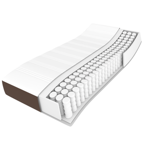 Στρώμα με Pocket Springs Μεσαίας Σκληρότητας Καφέ 140x190x20 εκ. Συνθετικό Δέρμα