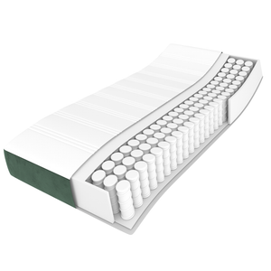 Στρώμα με Pocket Springs Μεσαίας Σκληρότητας Σκούρο Πράσινο 160x200x20εκ. Βελούδινο