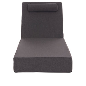 ΜΑΞΙΛΑΡΙ ΞΑΠΛΩΣΤΡΑΣ KIHEI HM21094.03 OLEFIN ΣΚΟΥΡΟ ΓΚΡΙ ΜΕ FOAM 198x70x20Υεκ - Pakobazaar