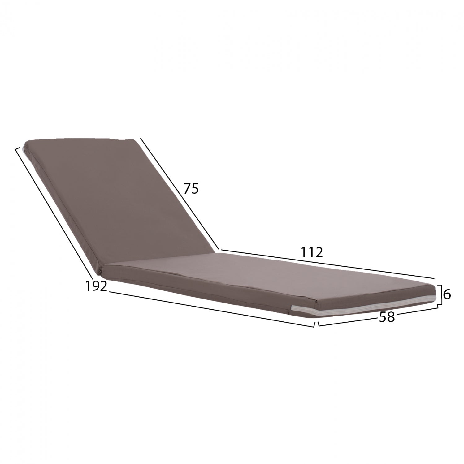 ΜΑΞΙΛΑΡΙ ΞΑΠΛΩΣΤΡΑΣ POLYESTER CHIOS ΓΚΡΙ HM11234.10P 192x58x6 εκ. - Pakobazaar