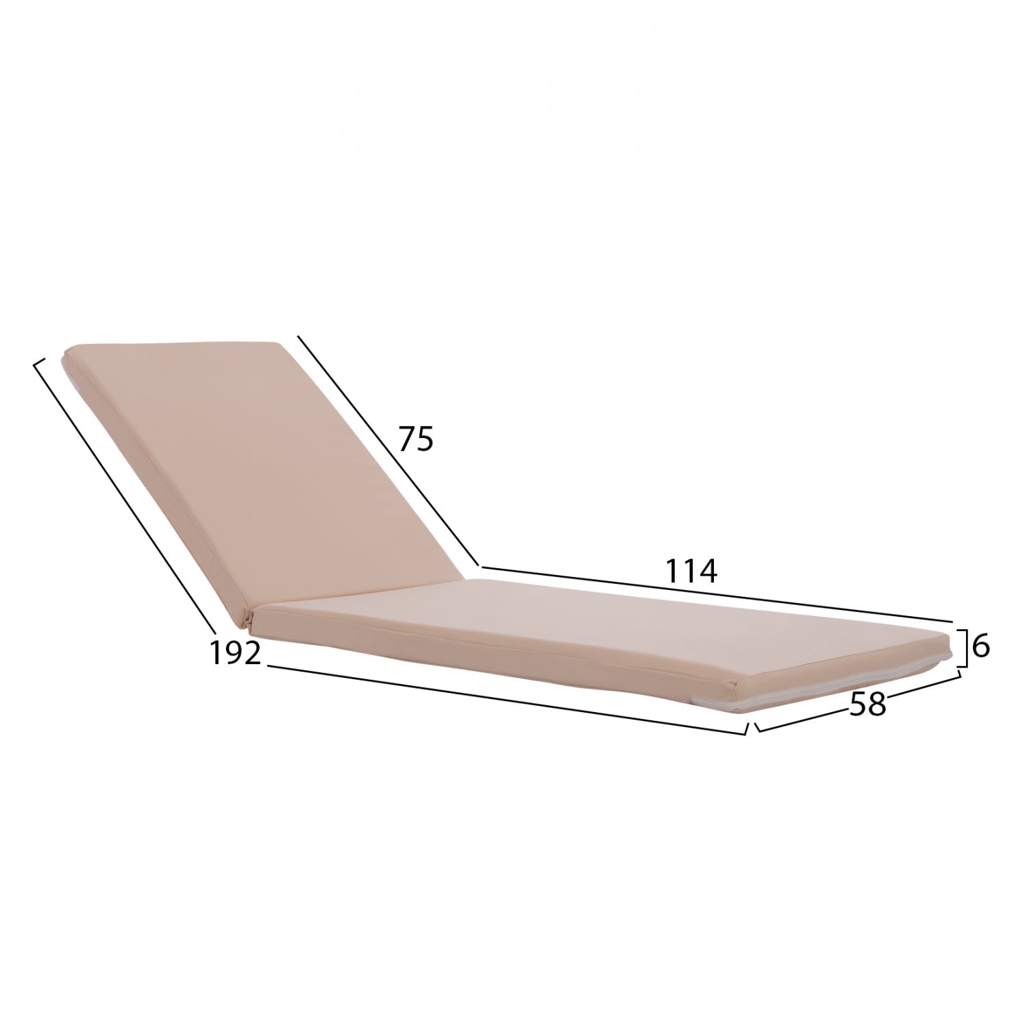 ΜΑΞΙΛΑΡΙ ΞΑΠΛΩΣΤΡΑΣ POLYESTER CHIOS ΜΠΕΖ HM11234.01P 192x58x6 εκ. - Pakobazaar