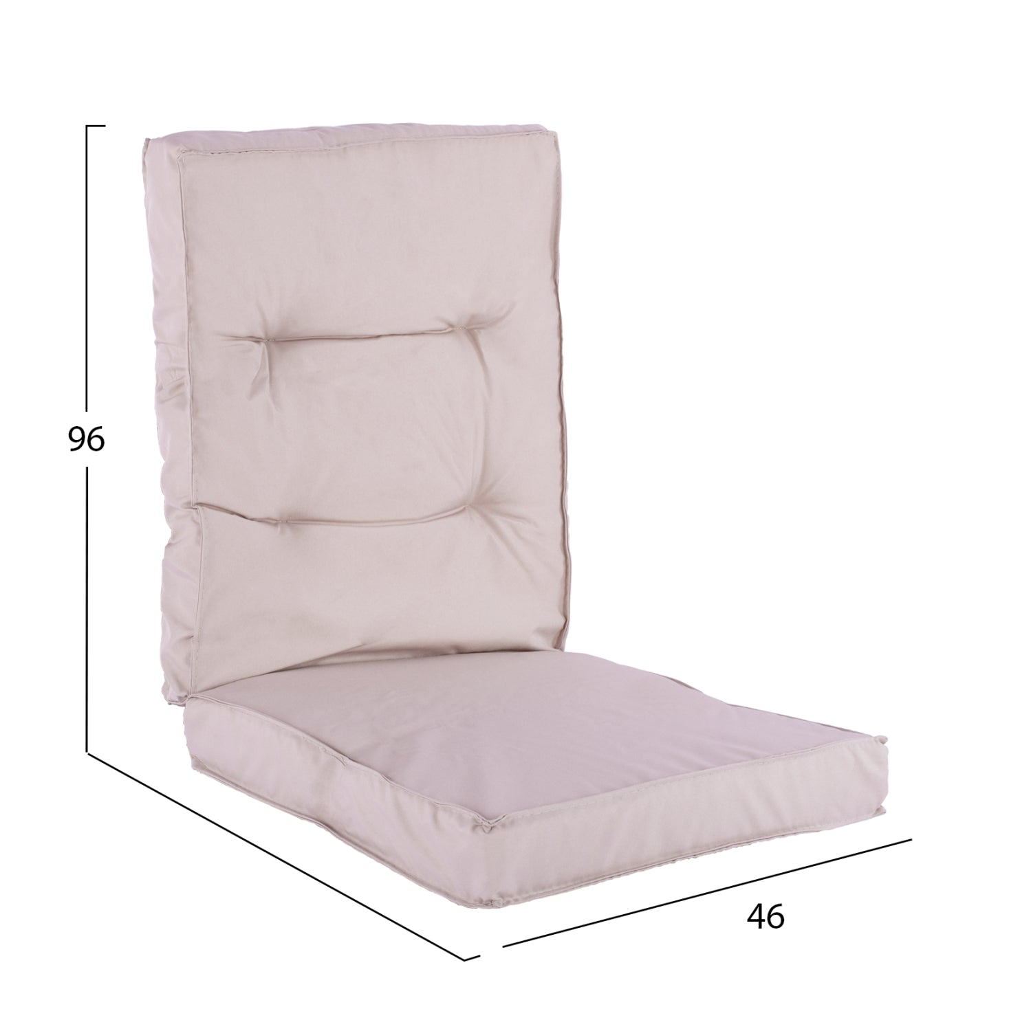 ΜΑΞΙΛΑΡΙ ΥΦΑΣΜΑΤΙΝΟ ΜΕ ΠΛΑΤΗ ΜΠΕΖ 96x46x7 εκ. HM5745.01 - Pakobazaar