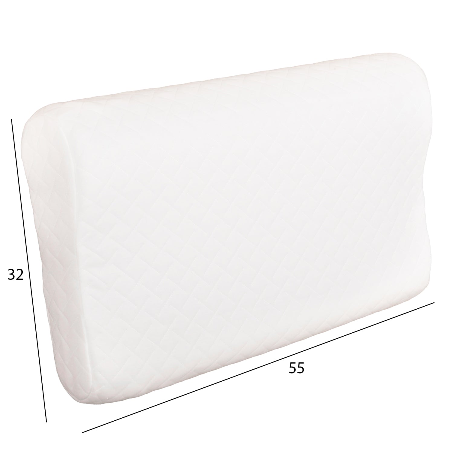 ΜΑΞΙΛΑΡΙ ΥΠΝΟΥ BEZEL HM673 MEMORY FOAM-ΛΕΥΚΟ ΥΦΑΣΜΑ 55x32Υεκ - Pakobazaar