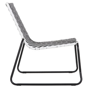 ΜΕΤΑΛΛΙΚΗ ΚΑΡΕΚΛΑ PONY HM6082 ΜΑΥΡΟ & ΑΣΠΡΟ ΣΥΝΘ.RATTAN 66x68x75Υεκ. - Pakobazaar