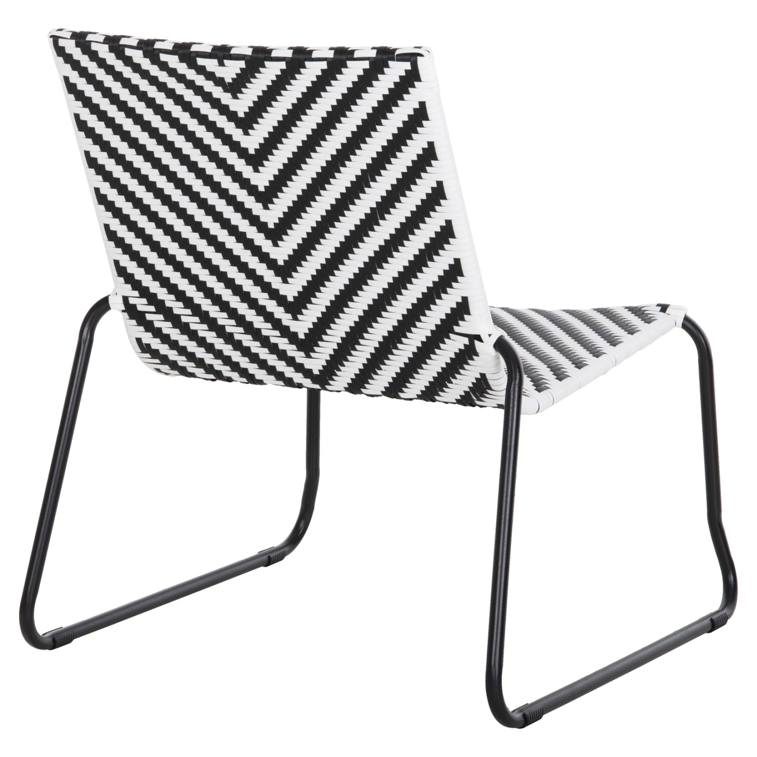 ΜΕΤΑΛΛΙΚΗ ΚΑΡΕΚΛΑ PONY HM6082 ΜΑΥΡΟ & ΑΣΠΡΟ ΣΥΝΘ.RATTAN 66x68x75Υεκ. - Pakobazaar