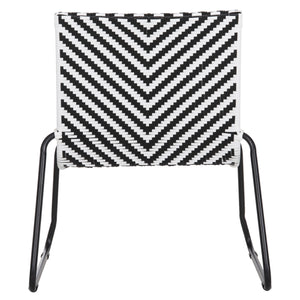 ΜΕΤΑΛΛΙΚΗ ΚΑΡΕΚΛΑ PONY HM6082 ΜΑΥΡΟ & ΑΣΠΡΟ ΣΥΝΘ.RATTAN 66x68x75Υεκ. - Pakobazaar