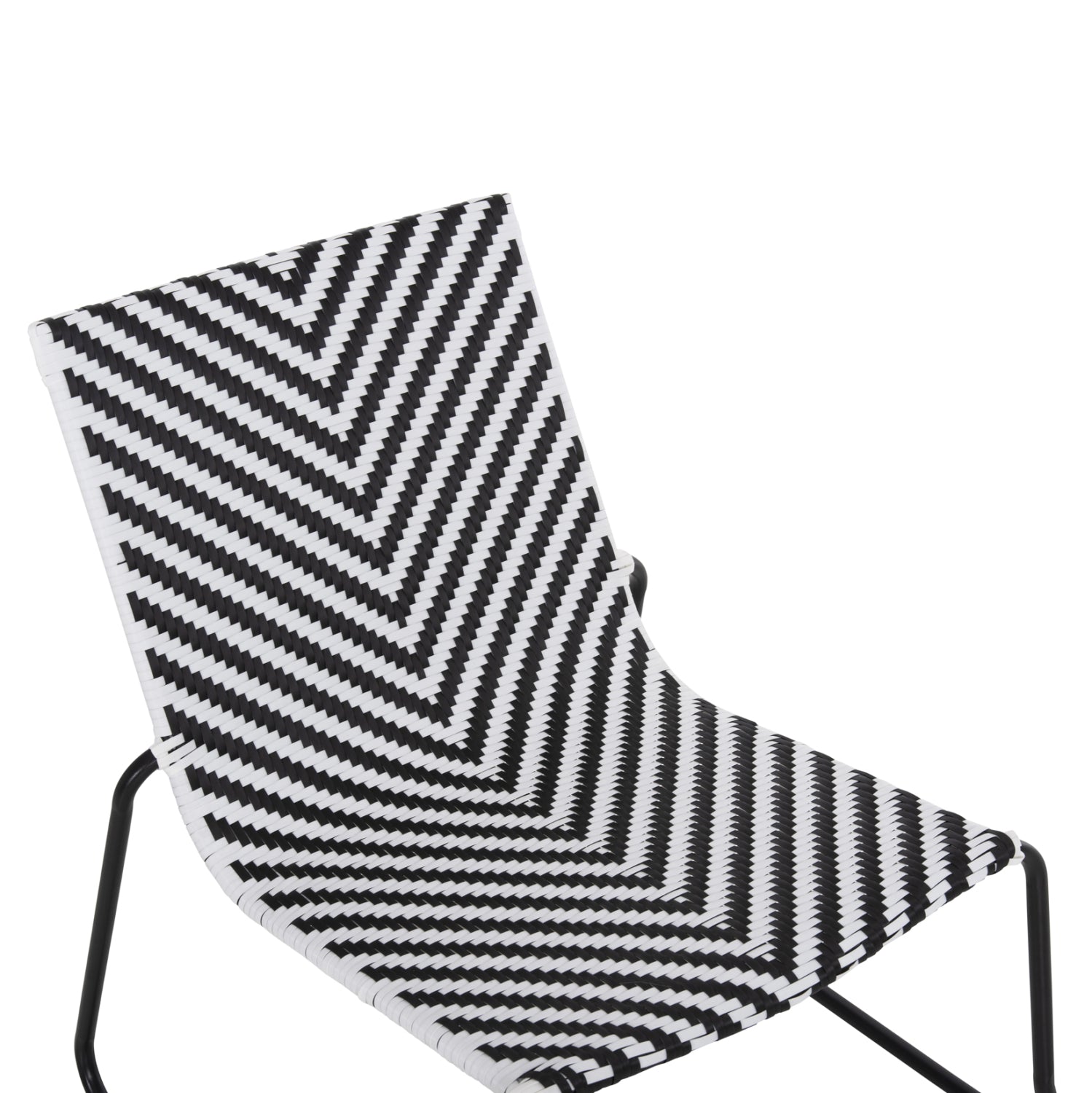 ΜΕΤΑΛΛΙΚΗ ΚΑΡΕΚΛΑ PONY HM6082 ΜΑΥΡΟ & ΑΣΠΡΟ ΣΥΝΘ.RATTAN 66x68x75Υεκ. - Pakobazaar