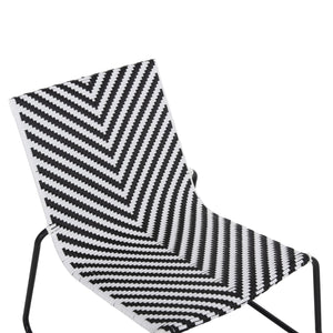 ΜΕΤΑΛΛΙΚΗ ΚΑΡΕΚΛΑ PONY HM6082 ΜΑΥΡΟ & ΑΣΠΡΟ ΣΥΝΘ.RATTAN 66x68x75Υεκ. - Pakobazaar