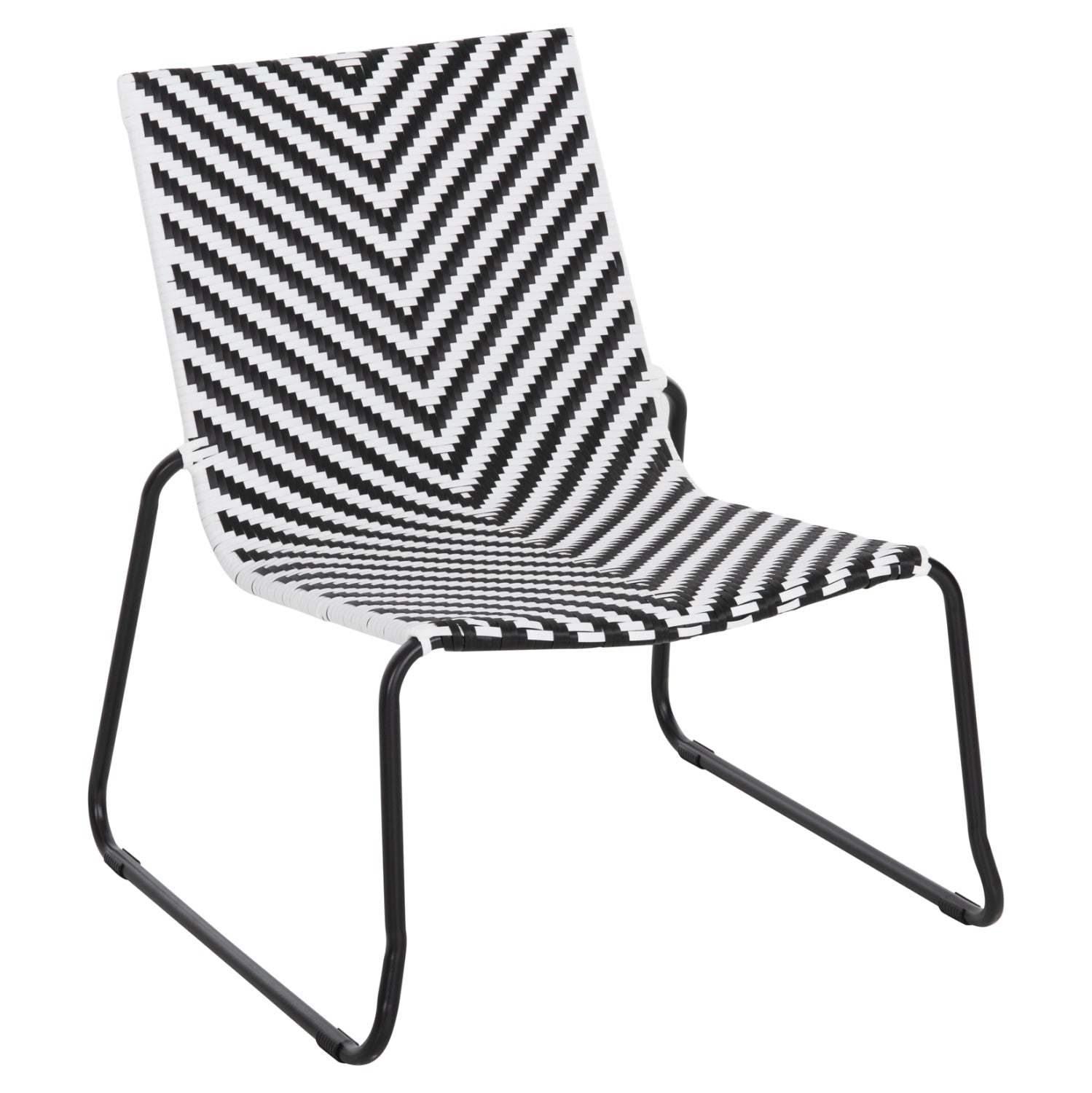 ΜΕΤΑΛΛΙΚΗ ΚΑΡΕΚΛΑ PONY HM6082 ΜΑΥΡΟ & ΑΣΠΡΟ ΣΥΝΘ.RATTAN 66x68x75Υεκ. - Pakobazaar