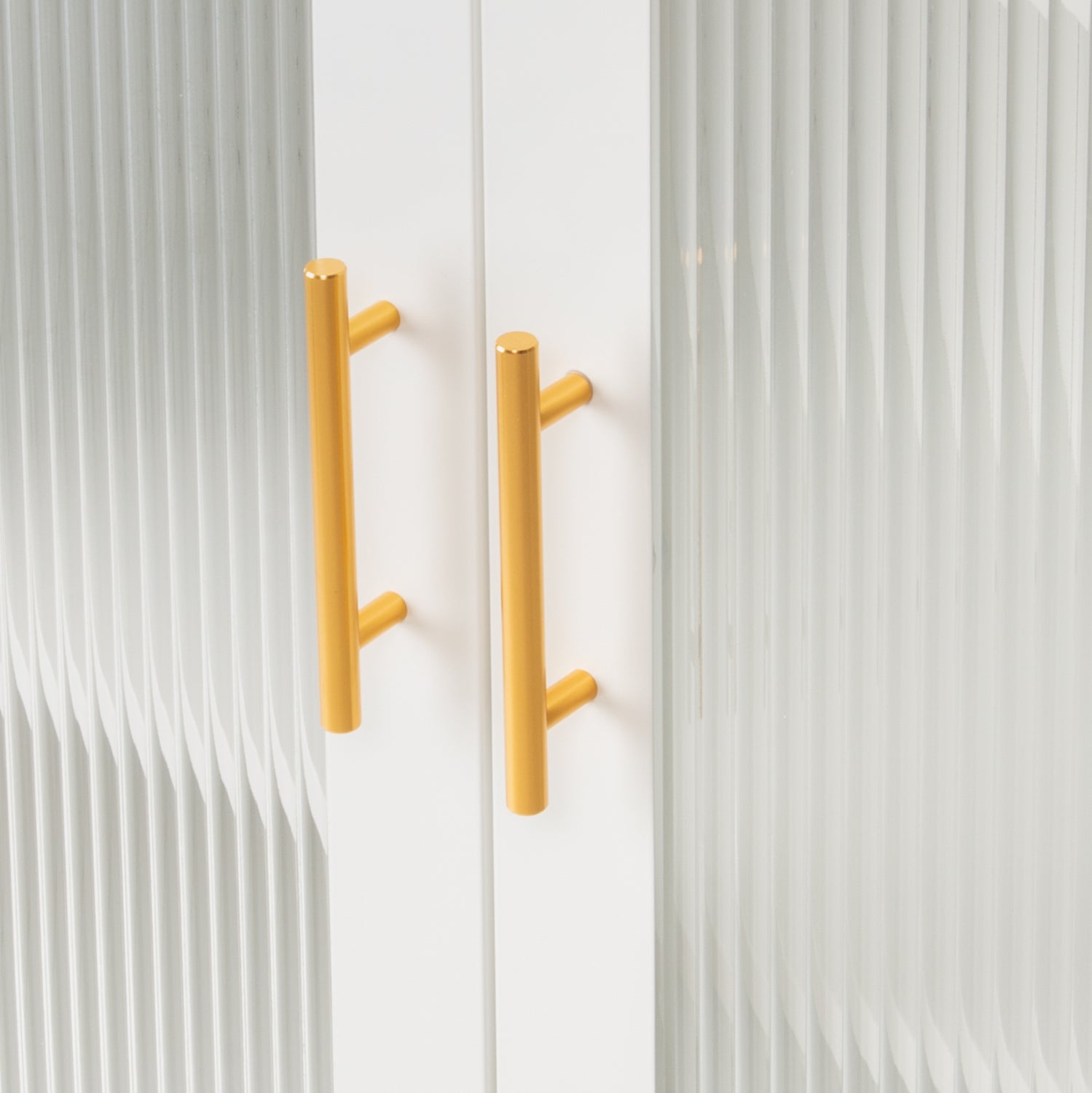 ΜΕΤΑΛΛΙΚΟ ΝΤΟΥΛΑΠΙ ΒΙΤΡΙΝΑ CARIL HM9571.02 ΛΕΥΚΟ 80x37-40x102Yεκ. - Pakobazaar