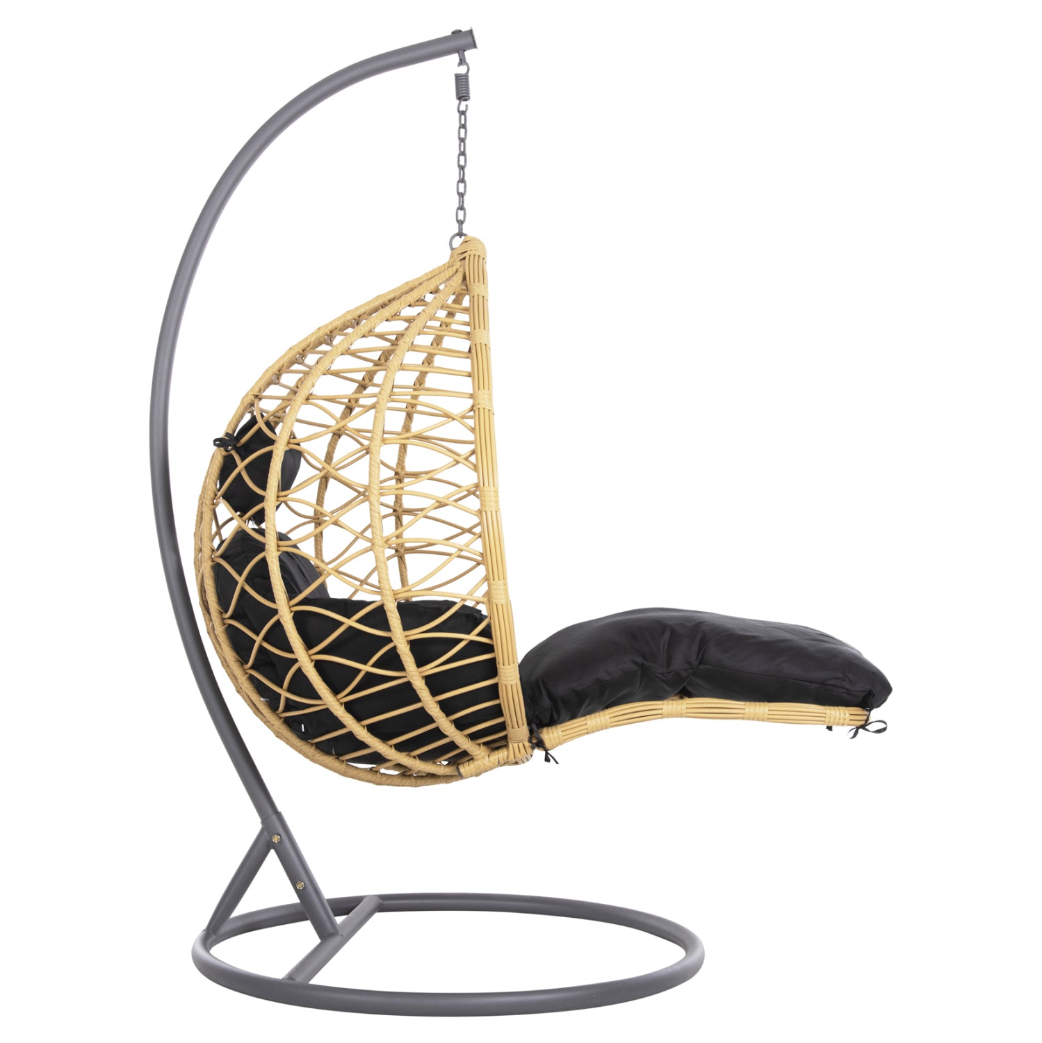 ΜΟΝΗ ΚΡΕΜΑΣΤΗ ΦΩΛΙΑ ME ΥΠΟΠΟΔΙΟ GRACIE HM5755.02 ΜΠΕΖ ΣΥΝΘ.RATTAN-ΓΚΡΙ ΜΕΤΑΛ.ΣΚΕΛΕΤΟΣ Φ104x200Υεκ - Pakobazaar
