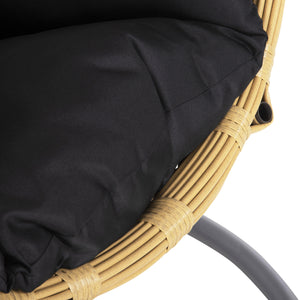 ΜΟΝΗ ΚΡΕΜΑΣΤΗ ΦΩΛΙΑ ME ΥΠΟΠΟΔΙΟ GRACIE HM5755.02 ΜΠΕΖ ΣΥΝΘ.RATTAN-ΓΚΡΙ ΜΕΤΑΛ.ΣΚΕΛΕΤΟΣ Φ104x200Υεκ - Pakobazaar
