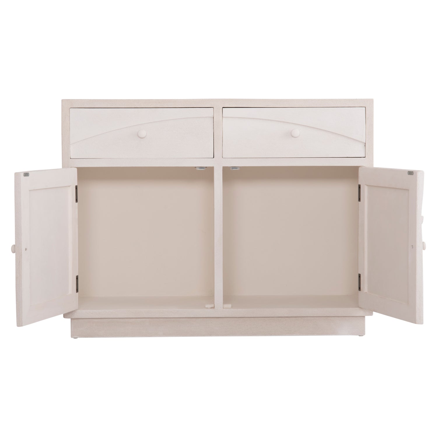 ΜΠΟΥΦΕΣ ΣΕΙΡΑ SANTORINI HM18046 MDF ΣΕ ΥΠΟΛΕΥΚΟ ΧΡΩΜΑ-2 ΣΥΡΤΑΡΙΑ & 2 ΠΟΡΤΕΣ 107x38x82,5Υεκ. - Pakobazaar