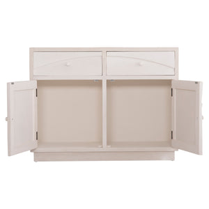 ΜΠΟΥΦΕΣ ΣΕΙΡΑ SANTORINI HM18046 MDF ΣΕ ΥΠΟΛΕΥΚΟ ΧΡΩΜΑ-2 ΣΥΡΤΑΡΙΑ & 2 ΠΟΡΤΕΣ 107x38x82,5Υεκ. - Pakobazaar