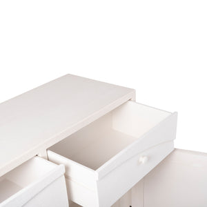 ΜΠΟΥΦΕΣ ΣΕΙΡΑ SANTORINI HM18046 MDF ΣΕ ΥΠΟΛΕΥΚΟ ΧΡΩΜΑ-2 ΣΥΡΤΑΡΙΑ & 2 ΠΟΡΤΕΣ 107x38x82,5Υεκ. - Pakobazaar