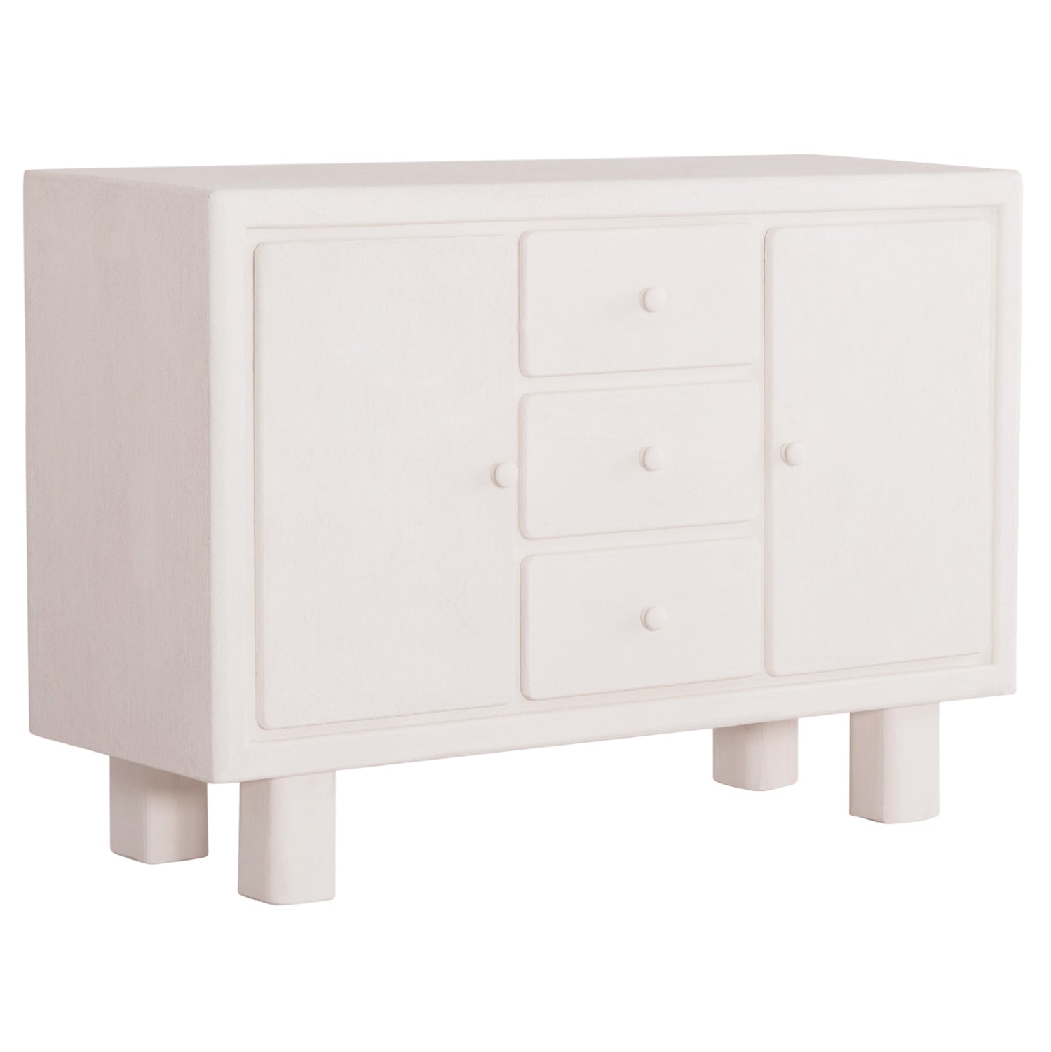 ΜΠΟΥΦΕΣ ΣΕΙΡΑ SANTORINI HM18048 MDF ΣΕ ΥΠΟΛΕΥΚΟ ΧΡΩΜΑ-3 ΣΥΡΤΑΡΙΑ & 2 ΠΟΡΤΕΣ 120x38x80Υεκ. - Pakobazaar